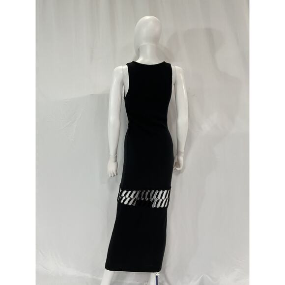 Michael Costello x Revolve 'Nicola' Black Mixed Crochet Maxi Dress Size S - Picture 3 of 5